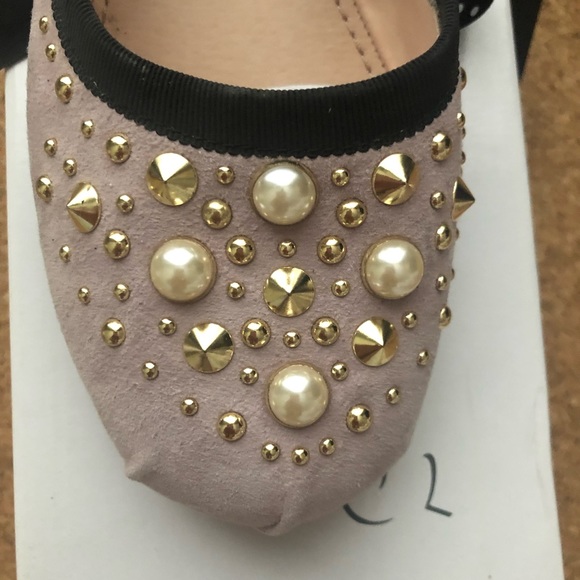 Topshop Bejewelled Ballet Flats - Picture 3 of 7